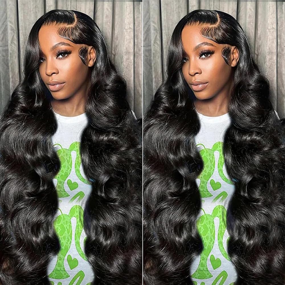 13x6 Perruque de cheveux humains avant couleur naturelle