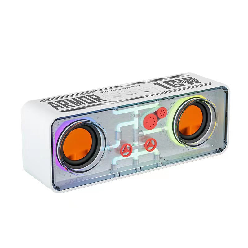Double haut-parleur Transparent Mech Haut-parleur Bluetooth sans fil