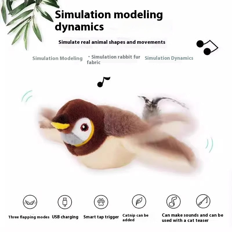 Jouet de chat drôle et sensible aux vibrations sonores