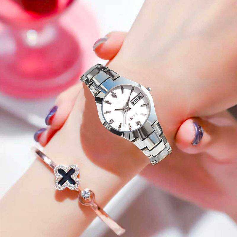 Femmes Versatile Imperméable Montre Quartz Niche-Style avec Calendrier