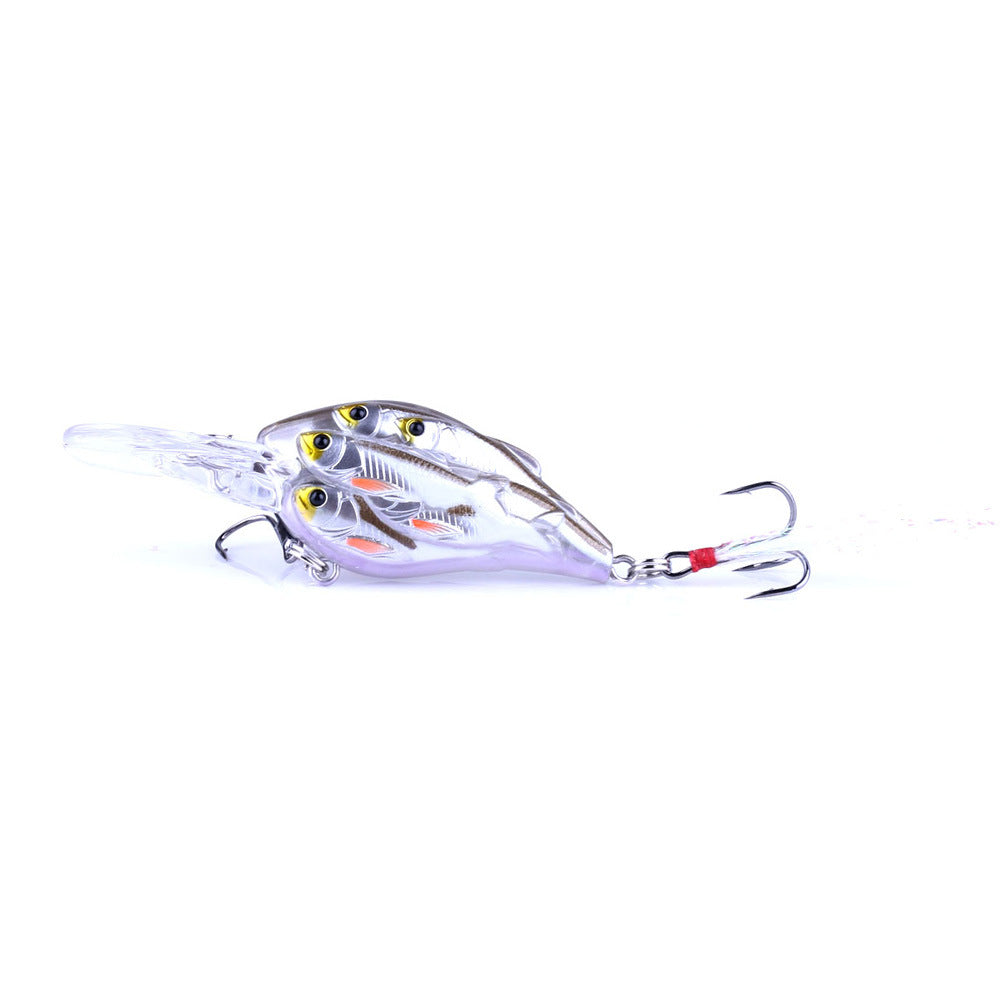 Fish Feather Hook Rock Lure Tossing Sea Fishing Water Floating Hard Bait