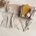 Bébé lapin Lion Appasing Serviettes Chaussettes Saliva Serviette Laver Cadeau Boîte Newborn Bite Anneau Cheveux B