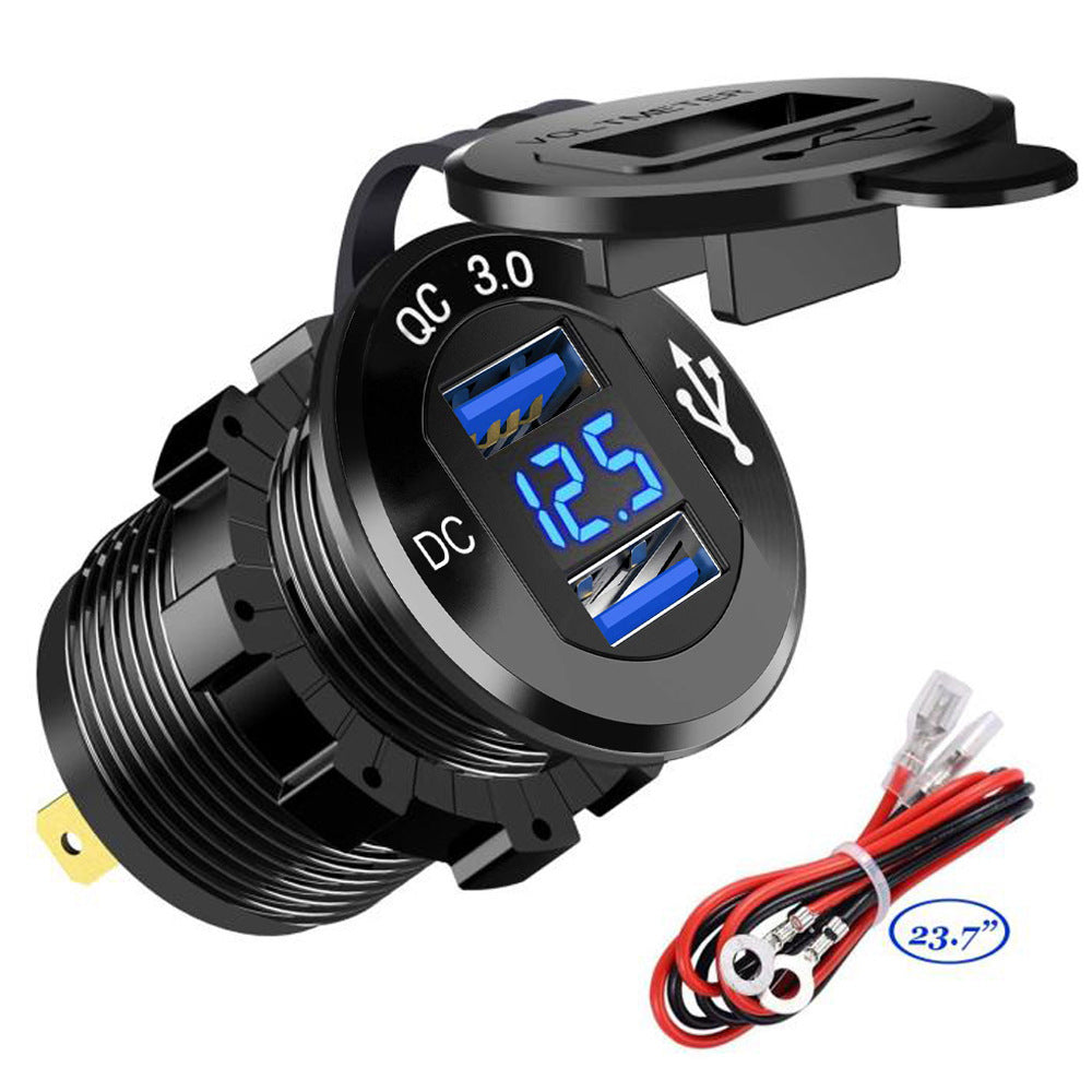 Vente à chaud voiture et moto modifié Usb voiture charge métal