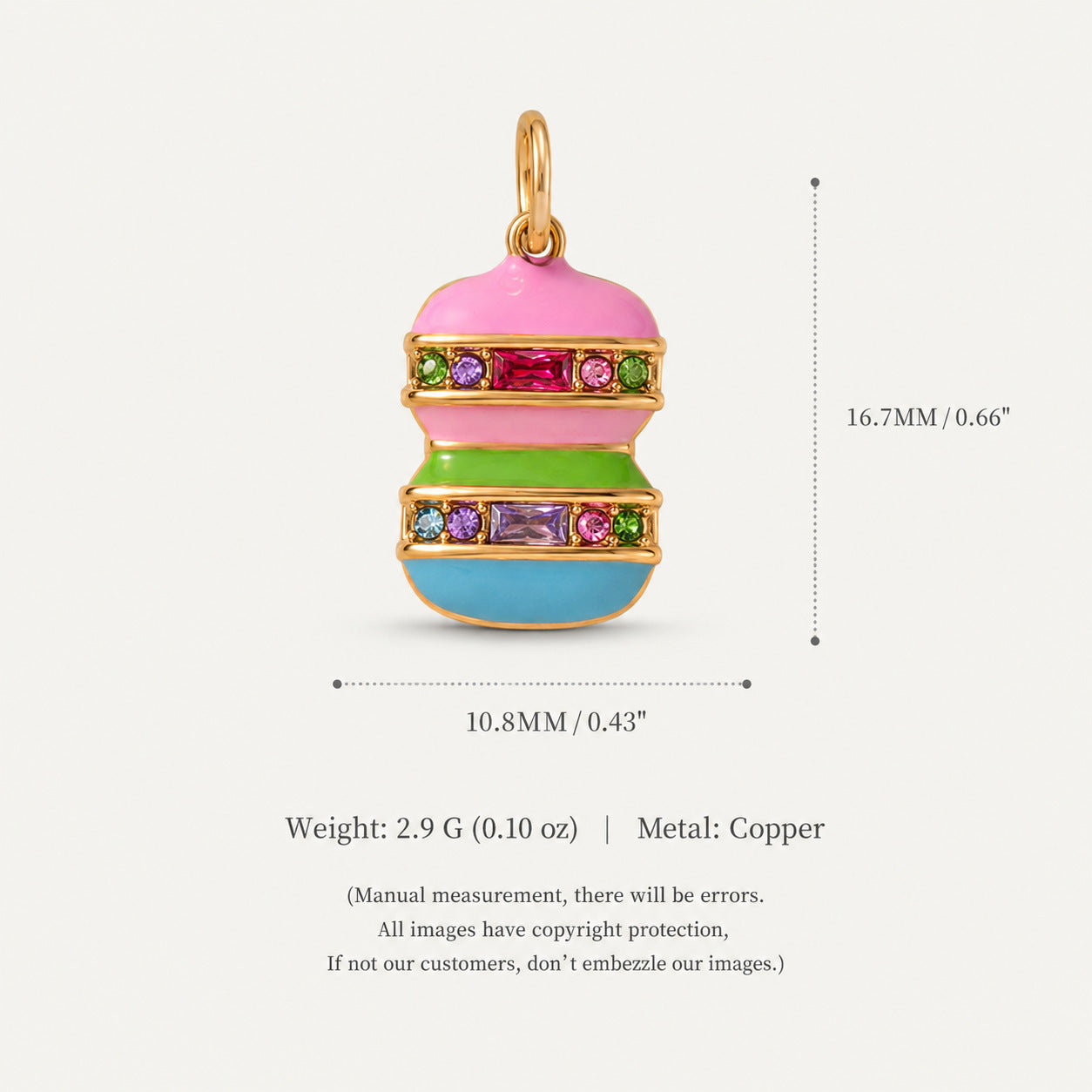 Gourmet Dessert Cookie and Cake Style Pendentif