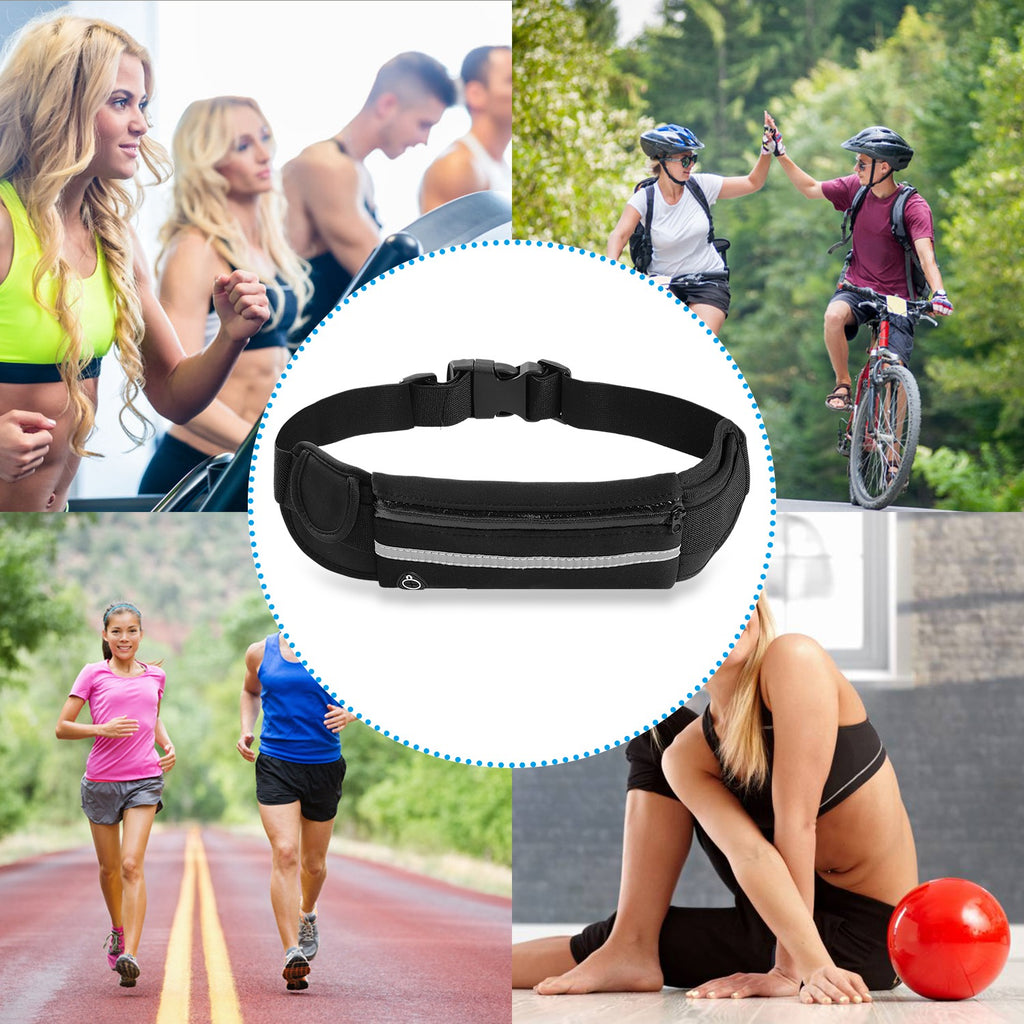 1Pc Sports Waist Bag Running Belt Pack Waterproof Waist Pouch réglable