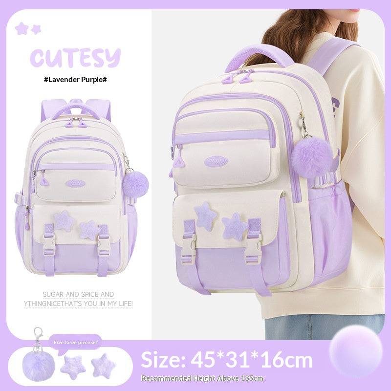 Moyen école et lycée filles sac à dos avec Trolley Sleeve