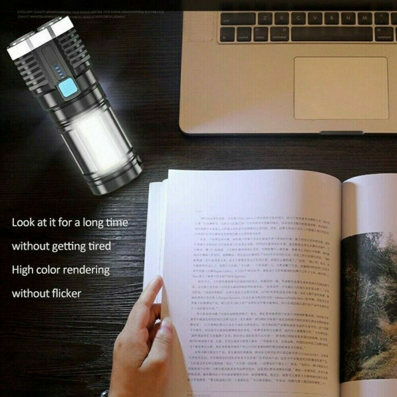 POWERFUL tactique Quad-Core Super lampe de poche LED torche USB Camping rechargeable