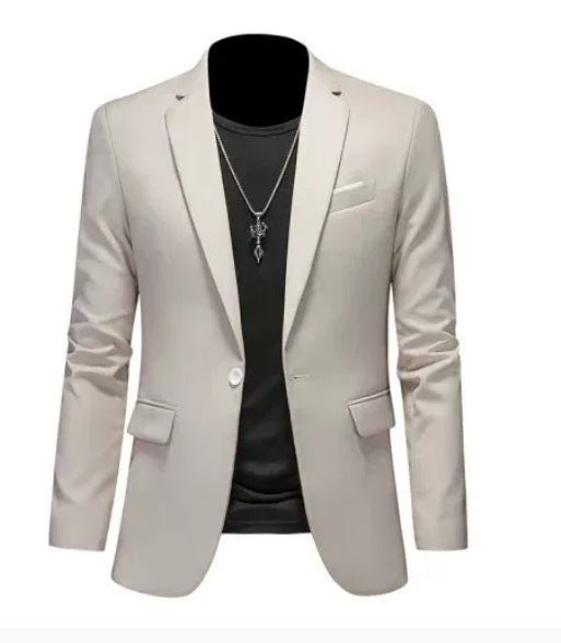 Hommes Formel porter Coréen-Style Slim-Fit Blazer Veste de costume unique