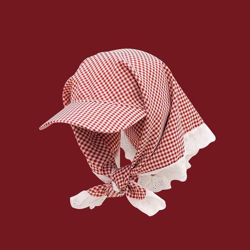 Tête en dentelle fraîche et chic de style japonais avec cravate pour femmes