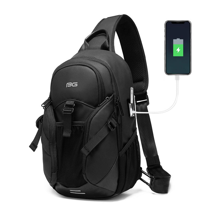 Sac transversal professionnel sophistiqué Sac à épaule polyvalent équipé d'USB