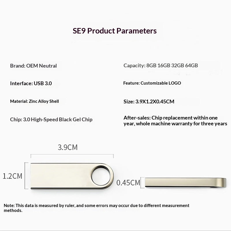 USB haute vitesse 3.0 Metal FlashDrive