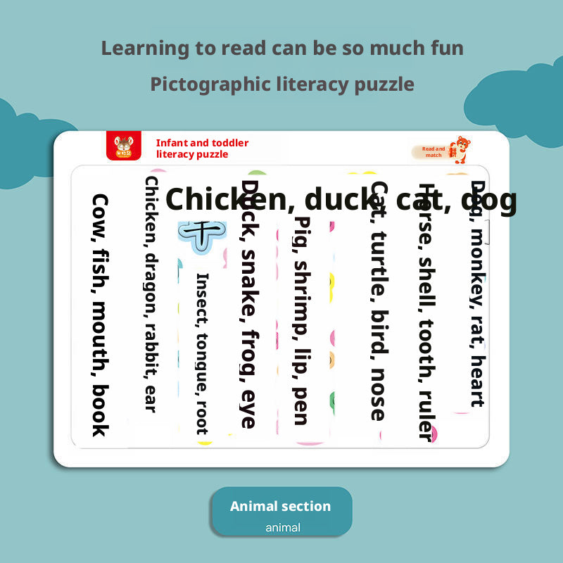 Puzzles sur l'alphabétisation des enfants - chapitre 1 sur les animaux