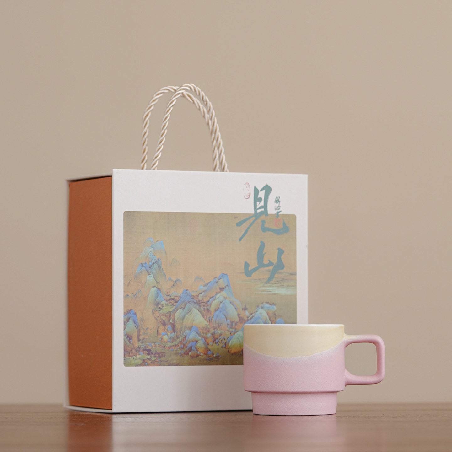 Set de boîte-cadeau de tasse à café en céramique