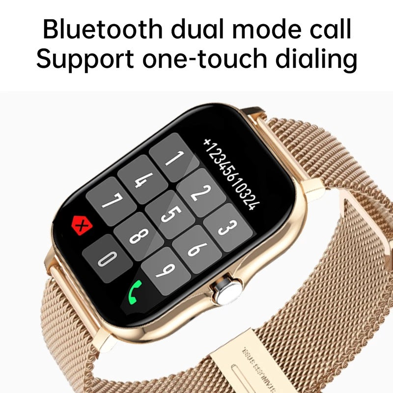 Y13 Smart Watch Pedomètre Surveillance de la fréquence cardiaque Appel compatible Bluetooth