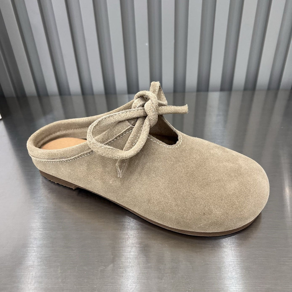 Baotou Suede Pompes Soles plates à faible coupe