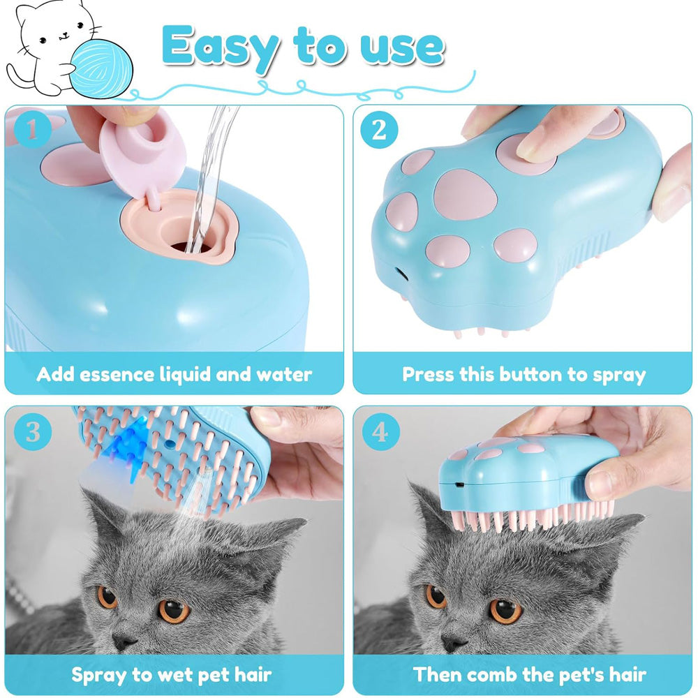 Brosse de chat à vapeur rechargeable