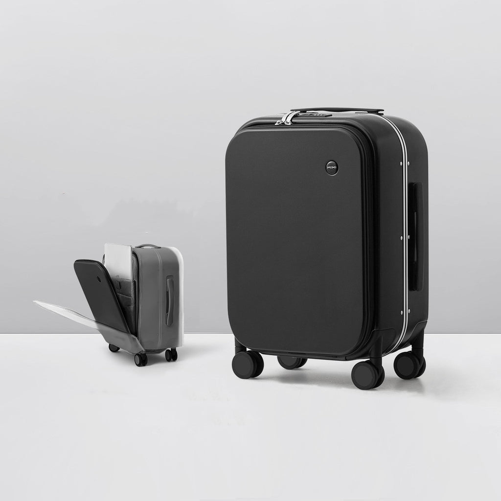 Ouverture avant de la planche 20 Valises en aluminium cadre