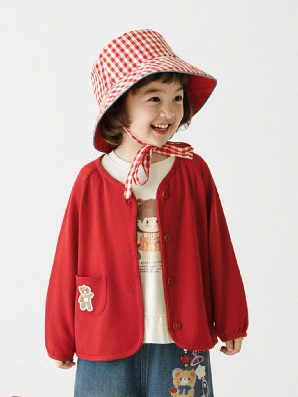 Enfants Double face en coton doux en coton doux et respirant