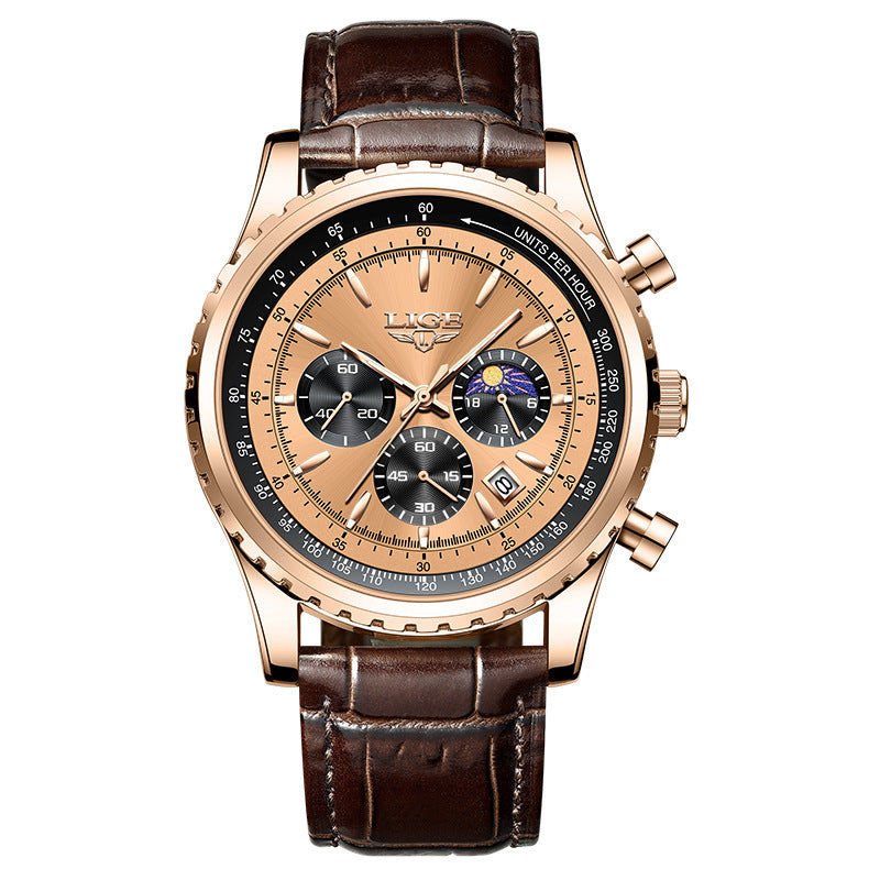 Montre imperméable multifonctionnelle pour hommes