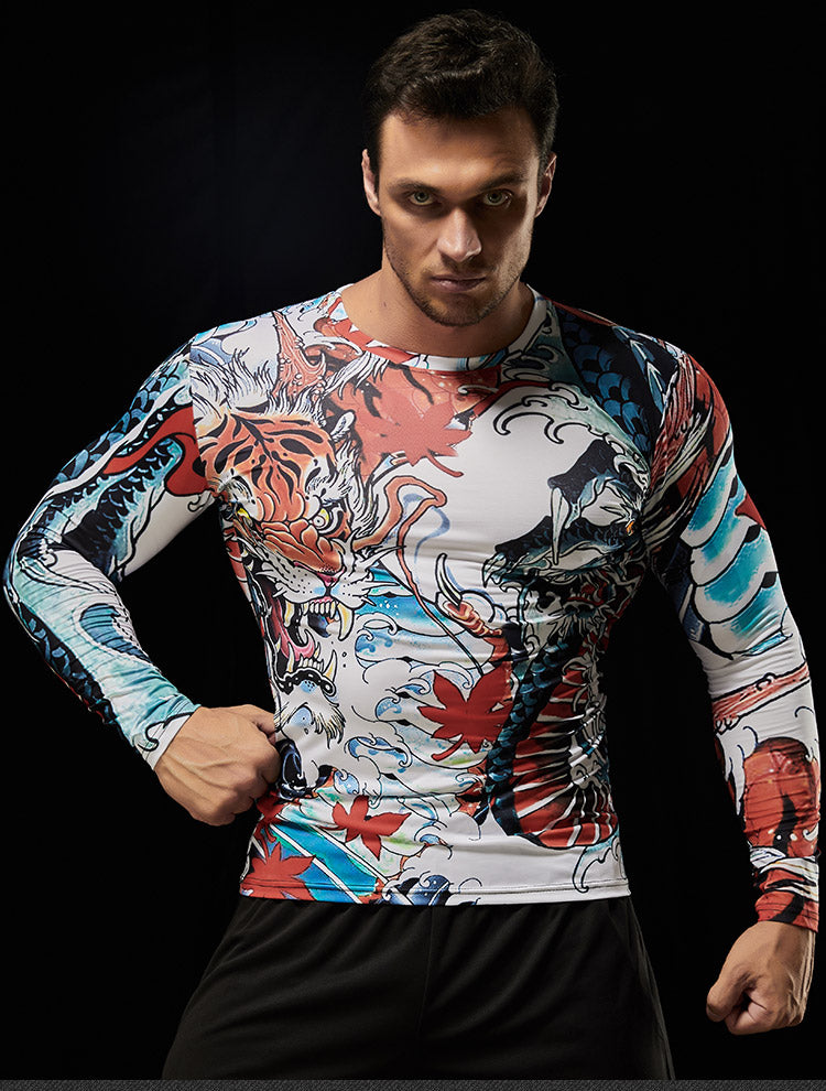 Courir Basketball vêtements de séchage rapide haute élastique respirant longues manches