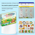Puzzle fait main Stickers Livre silencieux-Animal-Papier-4 feuilles-1 livre