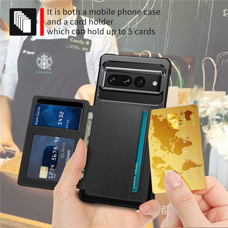 Applicable à Google Pixel 7 carte Phone Case Button Wallet Coque de protection anti-goutte