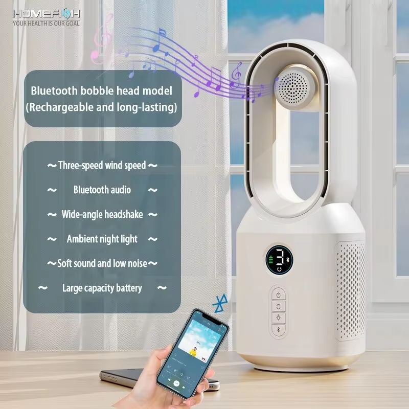 Eventail haut-parleur Bluetooth sans lame F8