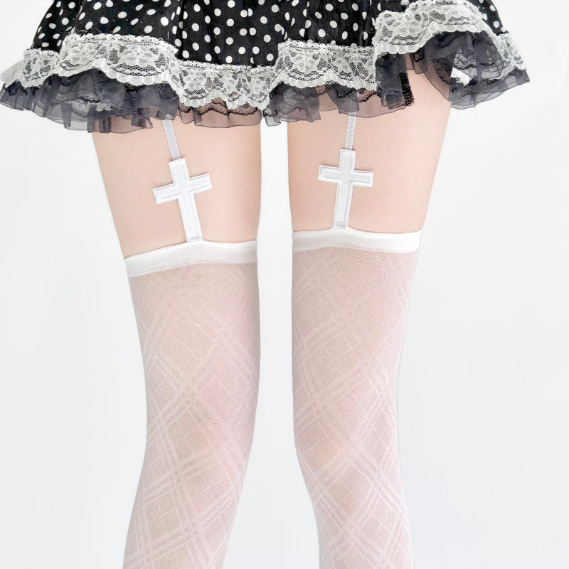 JK Sexy Mature femme longue sur la poignée chaussettes femmes style mince