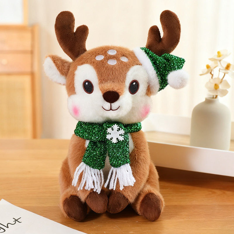 Jouet mignon en peluche de cerf de Noël