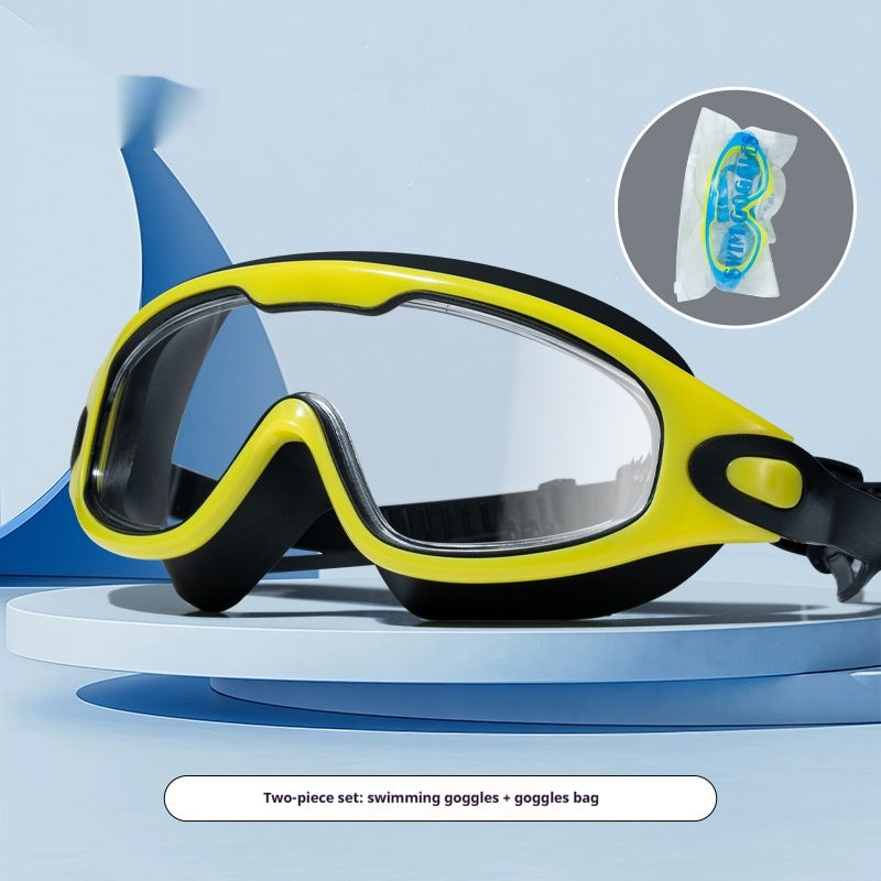Enfants Haute définition imperméable Anti-fog Gants de bain monopièce avec grands cadres