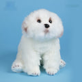 White Dog Figurine Toy Comfort Doll Birthday Gift