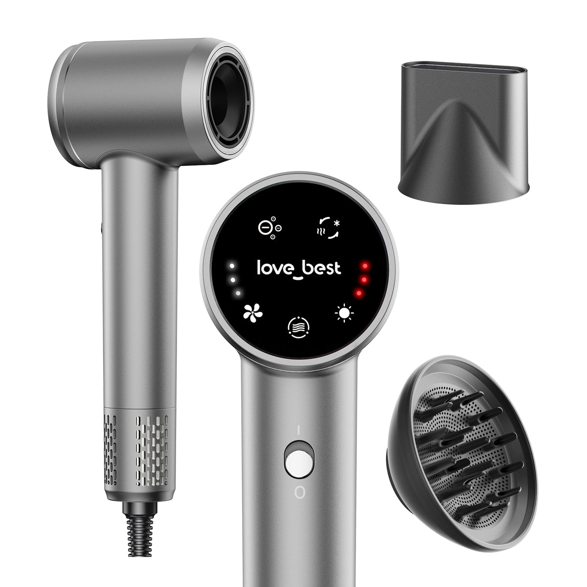 Hair Dryer, Professional Ionic Hair Dryer for Fast Drying, Low Noise and Quiet, Lightweight