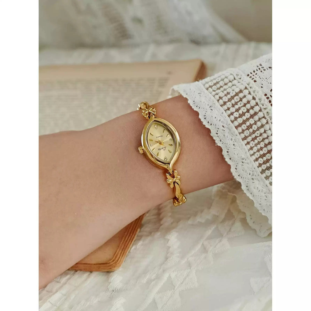 Vintage en or de style français Petite montre femme