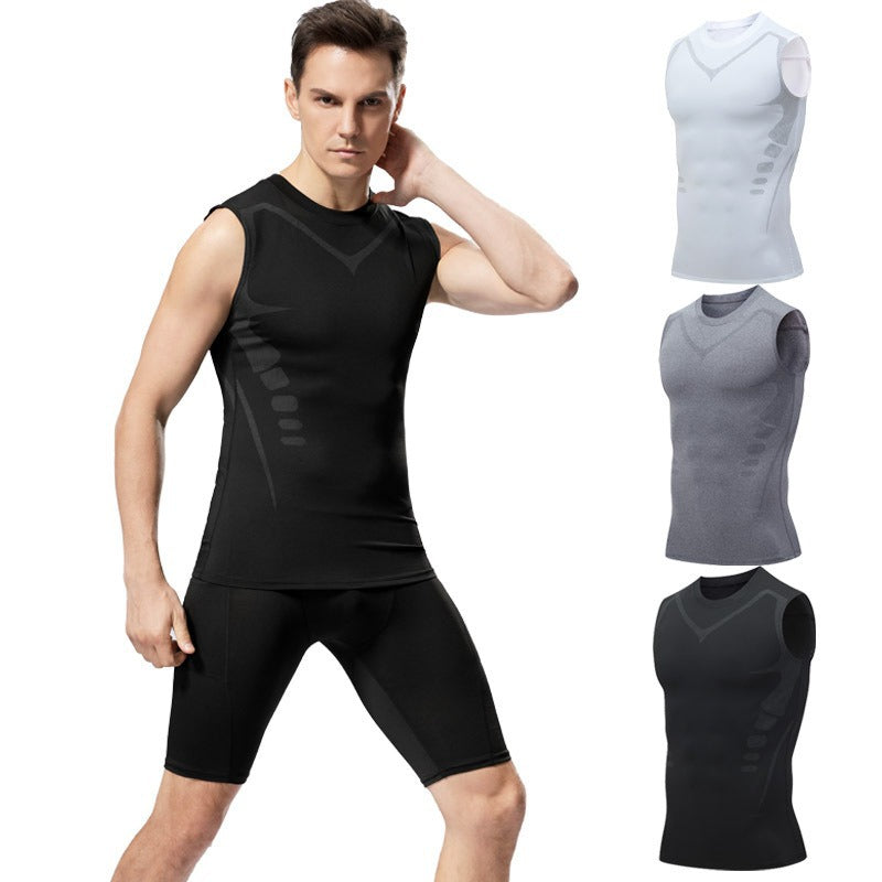 Tight Vest hommes Basketball Sports Tight American Style Training Vest Base à séchage rapide El