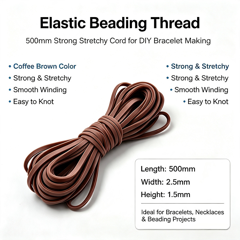 500mm Suede cordon élastique de perles doux chaîne en cuir faux pour bricolage bracelet collier Hangin