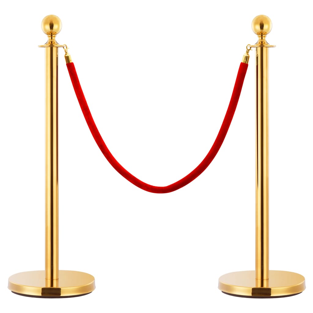 Barrière VIP 3 pièces en acier inoxydable Golden VIP