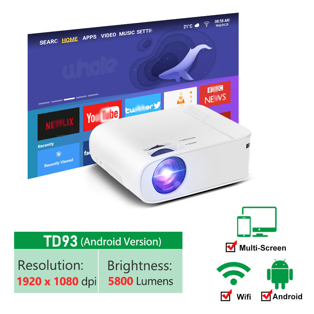 Accueil Projecteur de téléphones portables sans fil HD