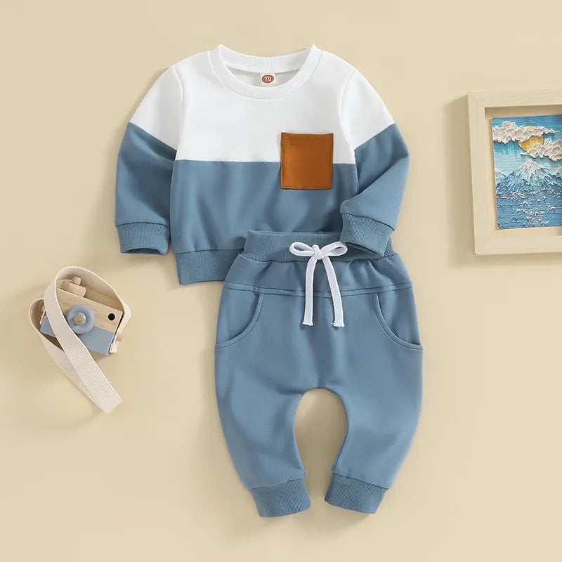 Drawstring Pockets Sweatshirt and Sweatpants 2 Piece Set