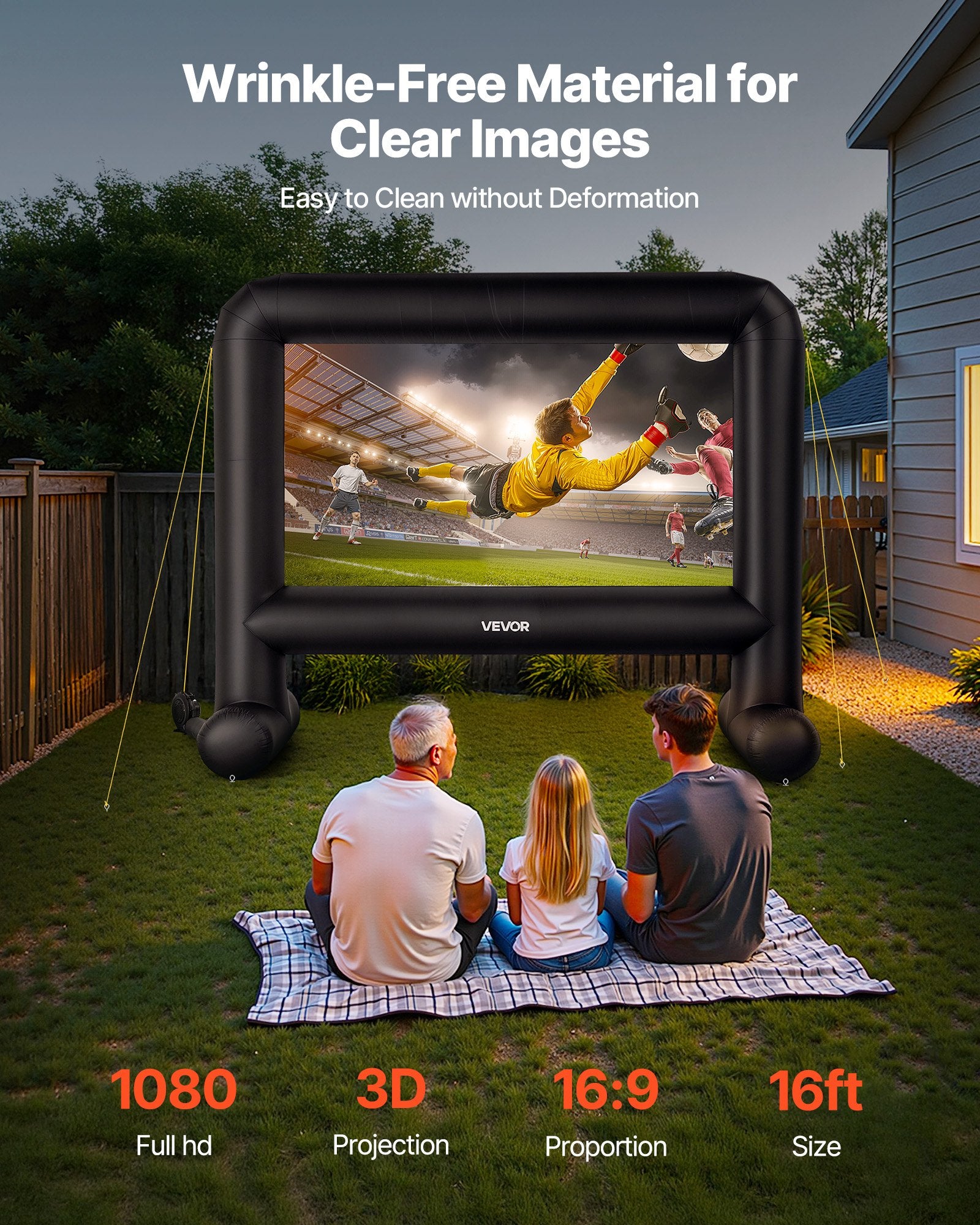 Écran de film gonflable 16FT