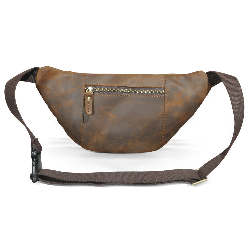 Crazy Horse cuir hommes sac plein-grain Cowhide poitrine sac