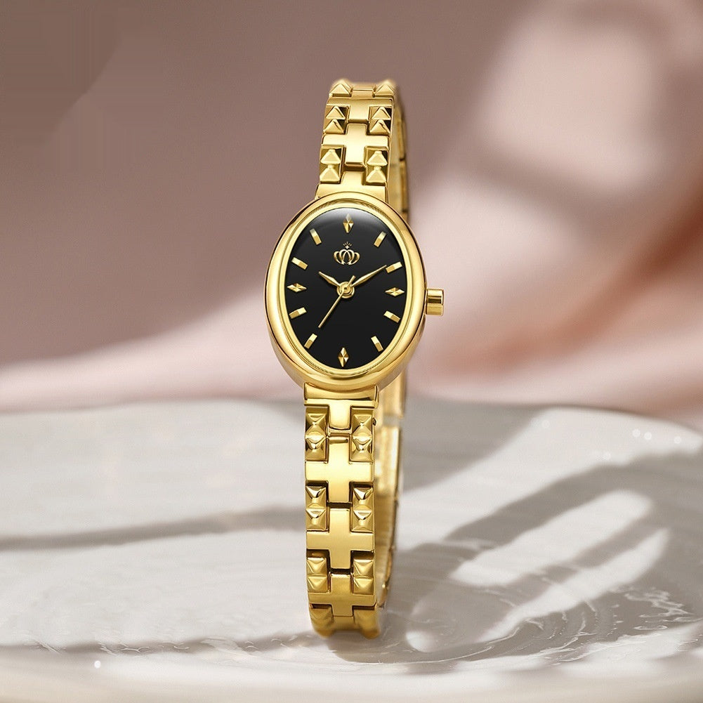 Montre Quartz de luxe abordable avec un bracelet en acier pour les femmes