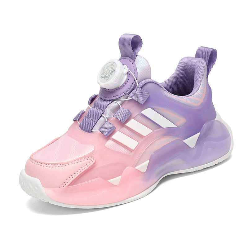 Chaussures pour enfants Rotating Button Boy Non-slip Soft Bottom