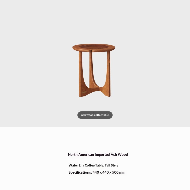 Table à café en bois massif rétro de style nordique et ensemble de table pour petits apartme
