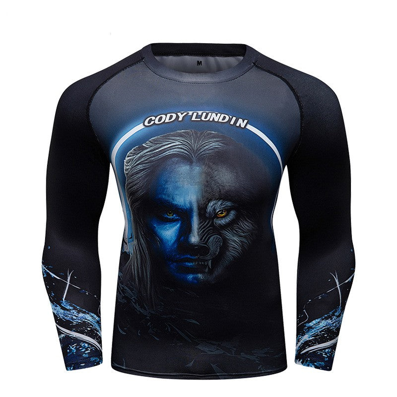 Costume de fitness de course élastique respirant pour hommes