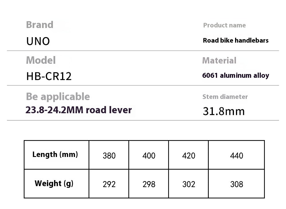 Road Bike Aluminium Alliage Course Petit Poignée Bent