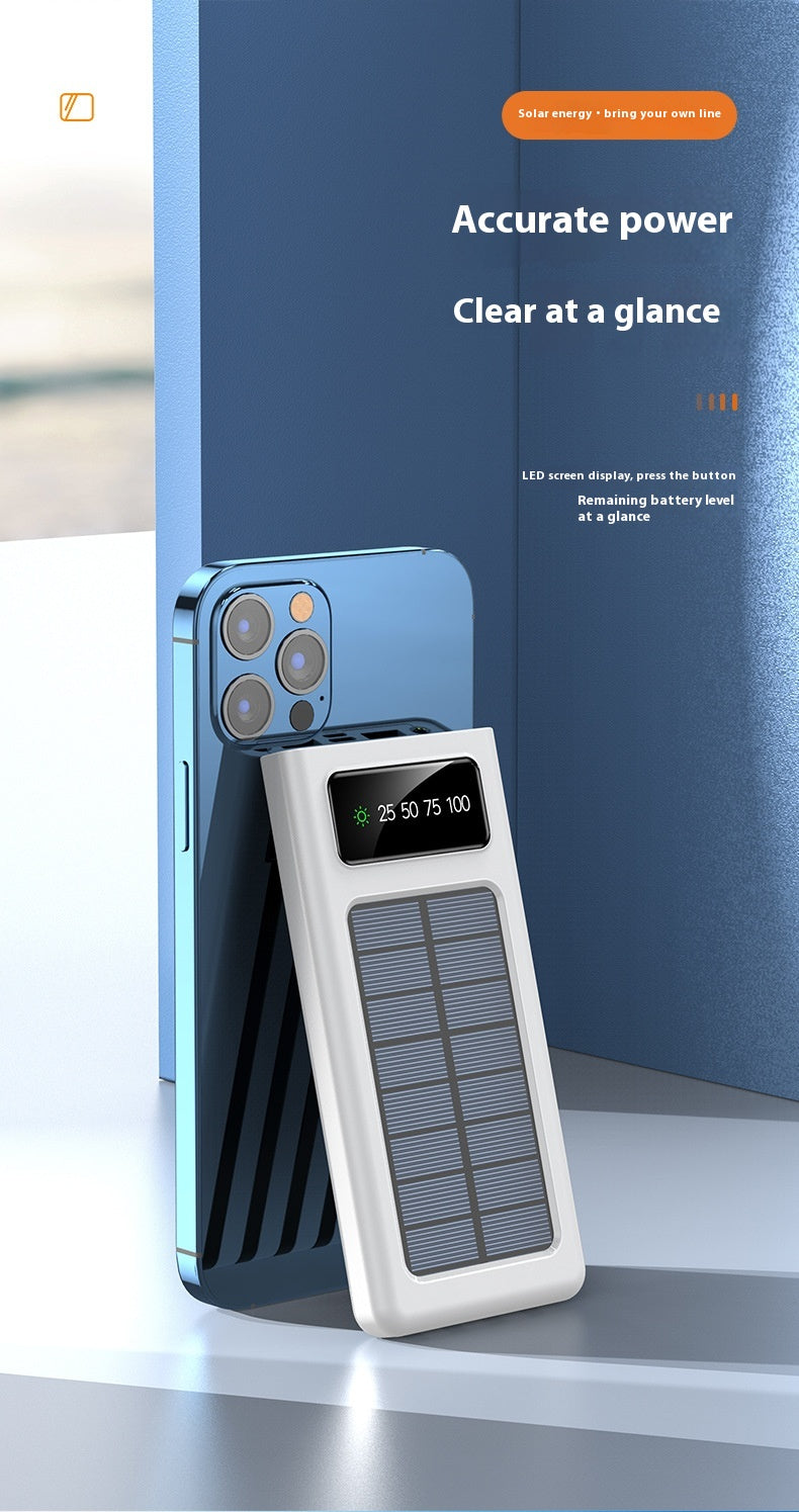 Avec câble à quatre fils Solar Energy Portable Batterie pour téléphones mobiles
