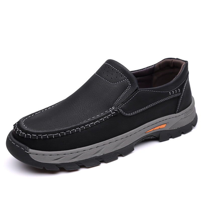 Hommes Outdoor Bas-top Chaussures antidérapantes en cuir