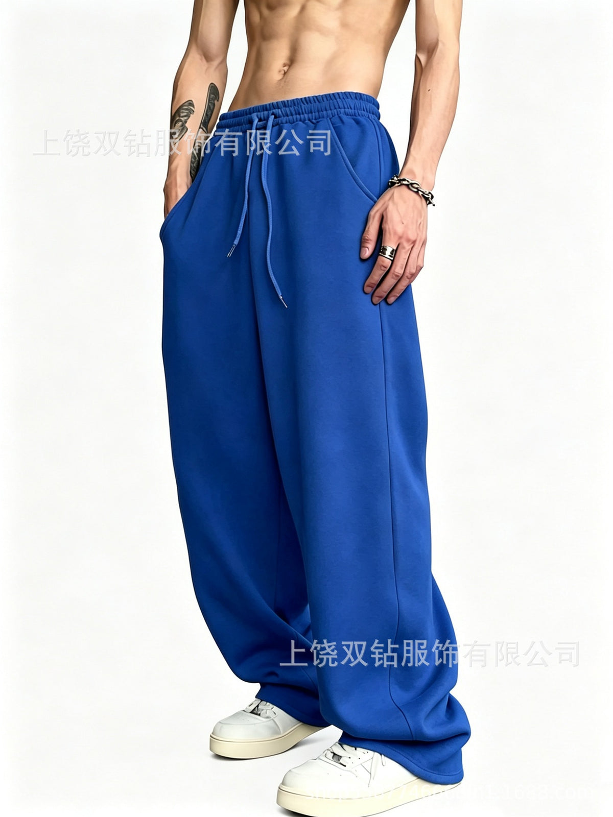 Pantalons de piste lisses pour hommes