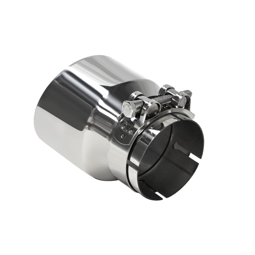 3''Inlet 4''Outlet Tailpipe Conseil d'échappement Tuyau d'échappement en acier inoxydable poli
