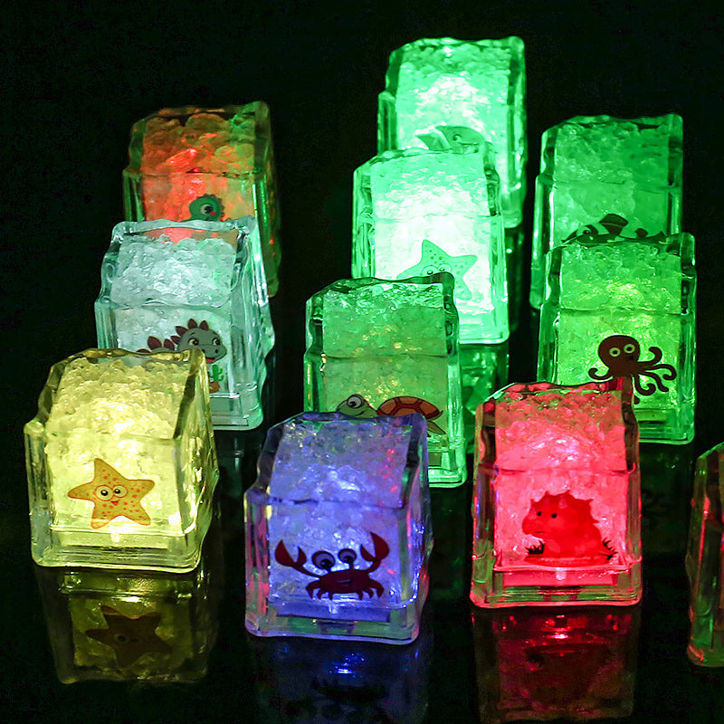 LED Colorful Sensing Flashing Ice Cube lumière